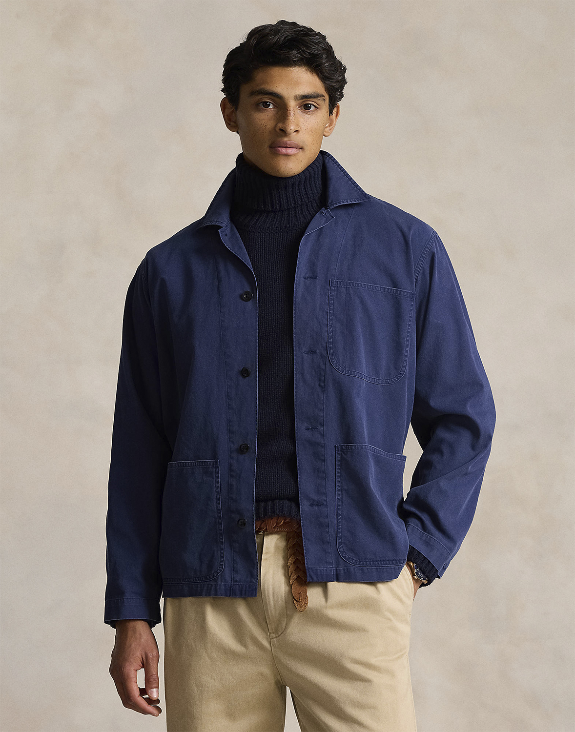 Polo Ralph Lauren Soft Fade Twillosbarpppks Herr Overshirts Stl. XXL - Från Magasin