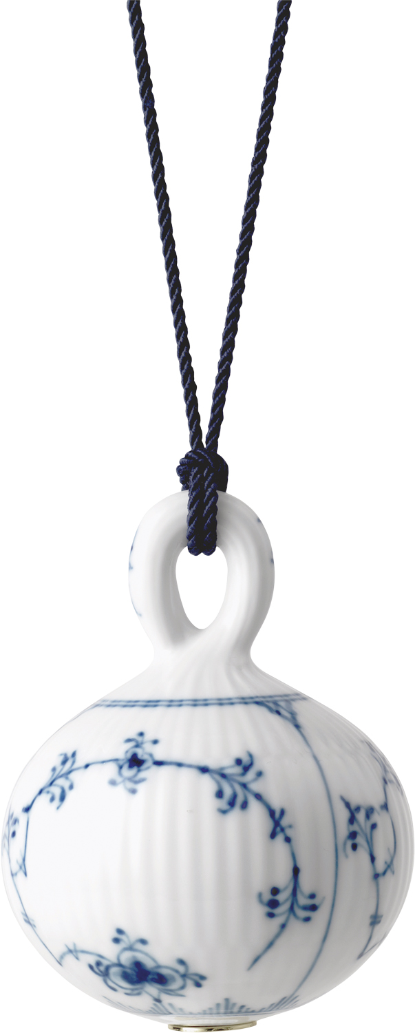Royal Copenhagen Musselmalet Riflet Julekugle 9,5 cm - Julgranspynt Från Magasin