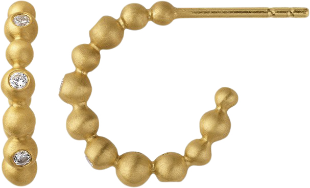 ByBiehl Pebbles Hoops Small GP Dam Creoler Stl. NO_SIZE - Från Magasin