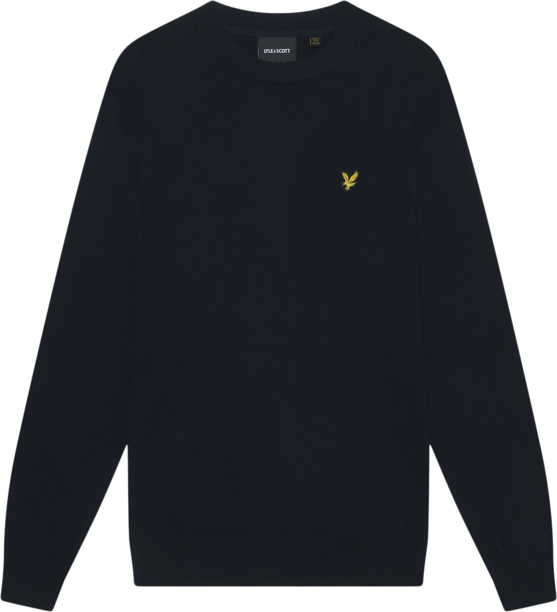Lyle & Scott Cotton Merino Crew Neck Jumper Dam Stickade Tröjor Stl. S - Från Magasin