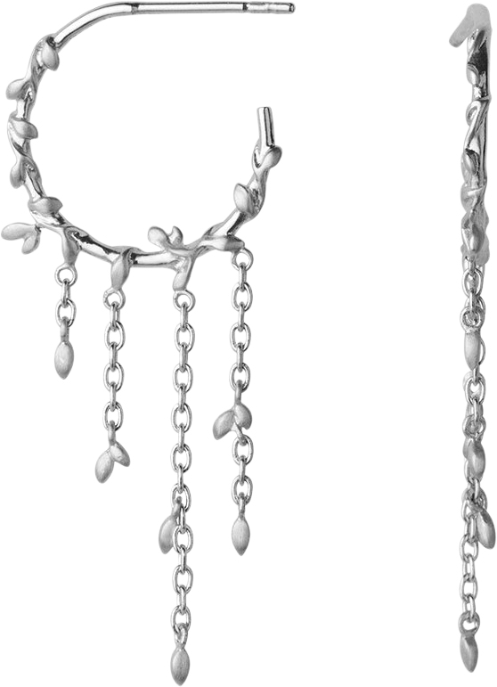 ByBiehl Jungle Ivy Hoops Silver Dam Creoler Stl. NO_SIZE - Från Magasin
