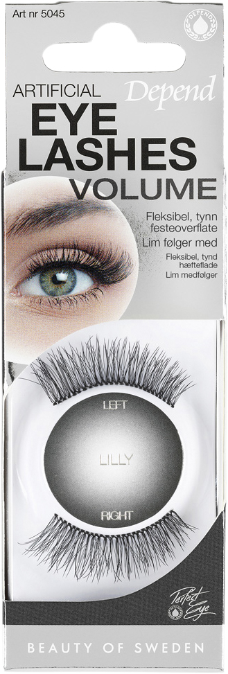 Depend PE Eyelashes Lilly No/dk Sort NO_SIZE - Lösögonfransar Från Magasin