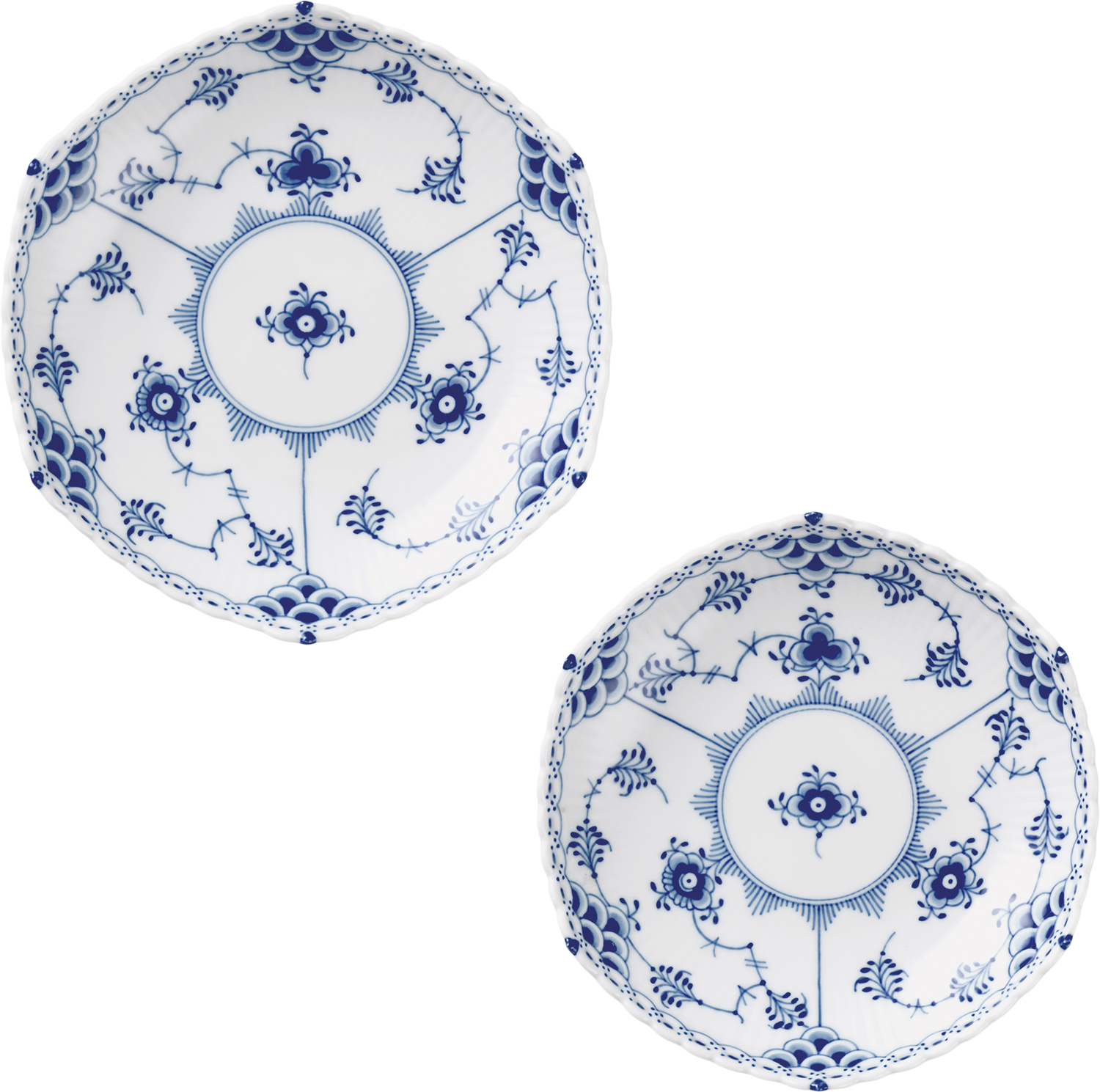 Royal Copenhagen Musselmalet Helblonde Skålsæt 13 cm 15 - Serveringsskålar Från Magasin