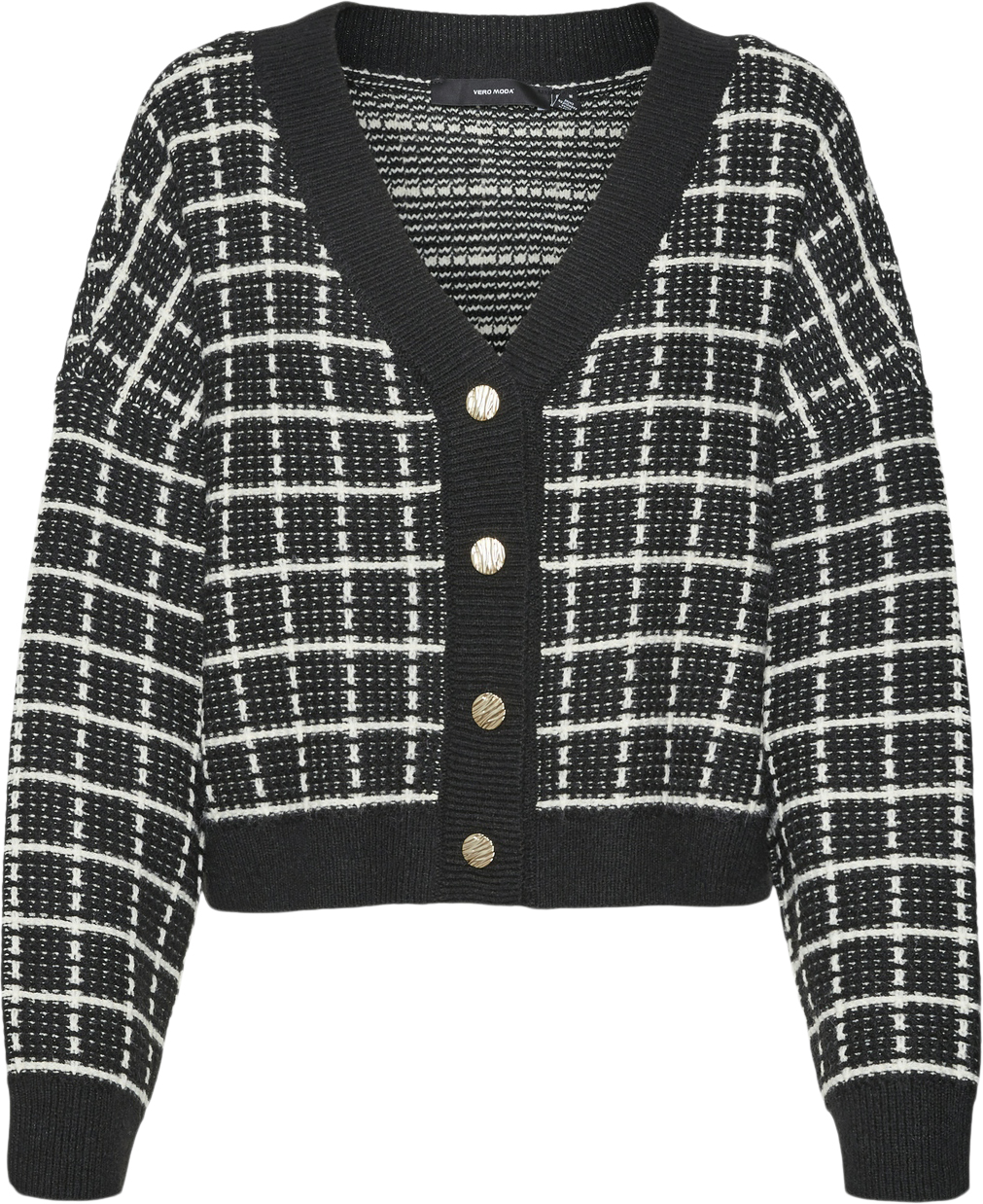 Vero Moda Vmkia LS Vneck Crop Cardigan CO BO Dam Koftor & Cardigans Stl. L - Från Magasin