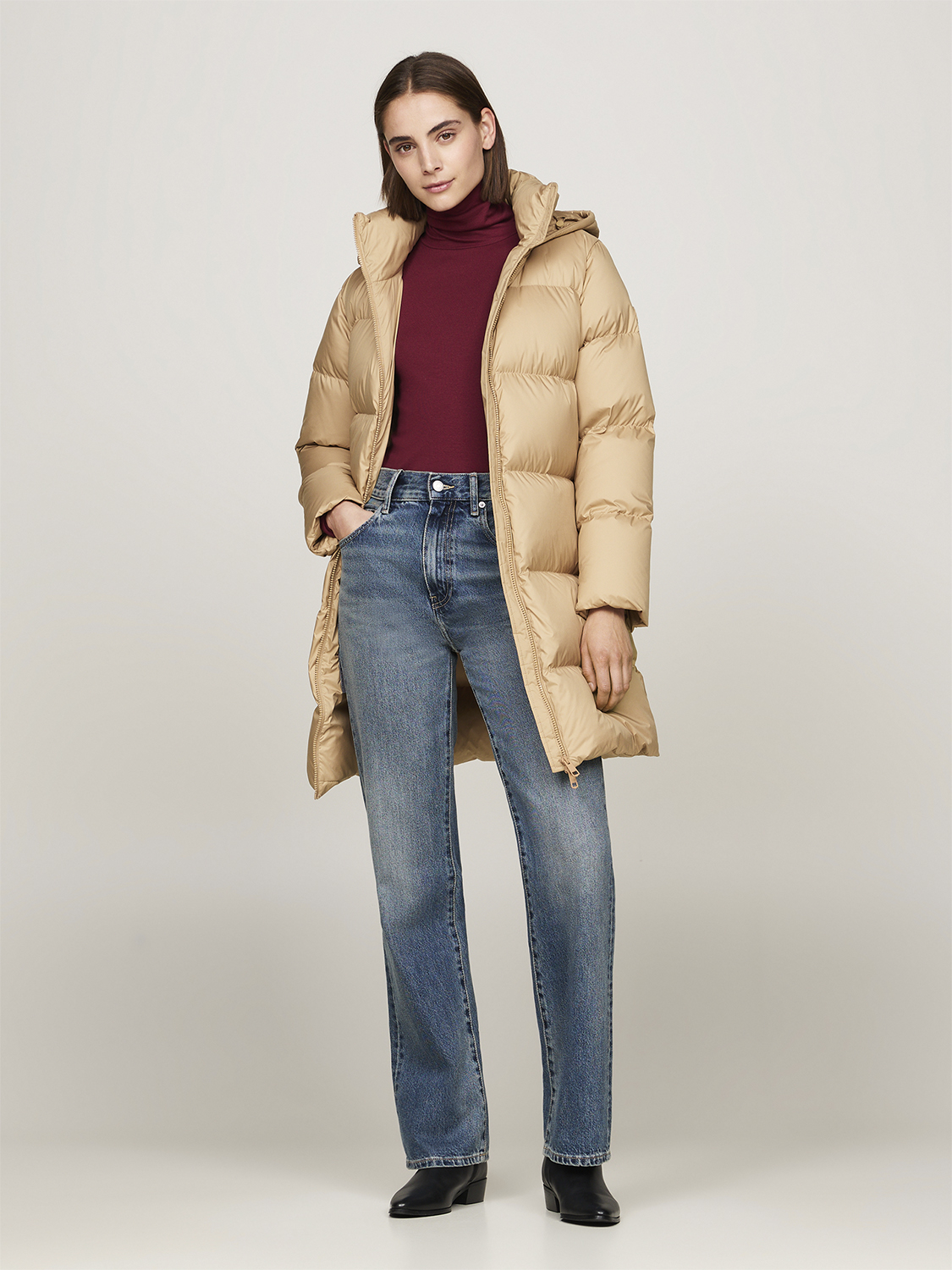 Tommy Hilfiger HW Down Casual Coat Dam Dunjackor Stl. L - Från Magasin