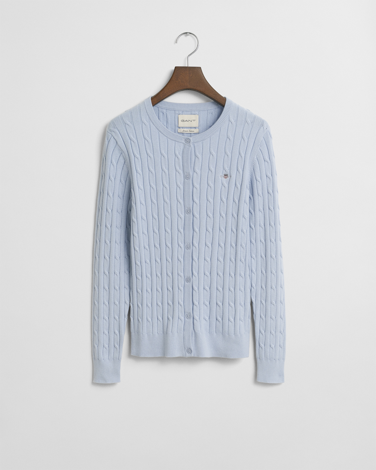 Gant Stretch Cotton Cable Cardigan Dam Koftor & Cardigans Stl. S - Från Magasin