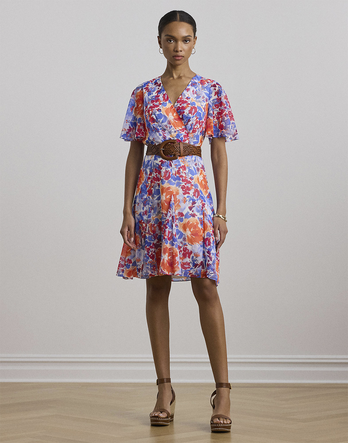 Lauren Ralph Poly Crinkle GGT 58dress Dam Korta Klänningar Stl. 32 - Från Magasin