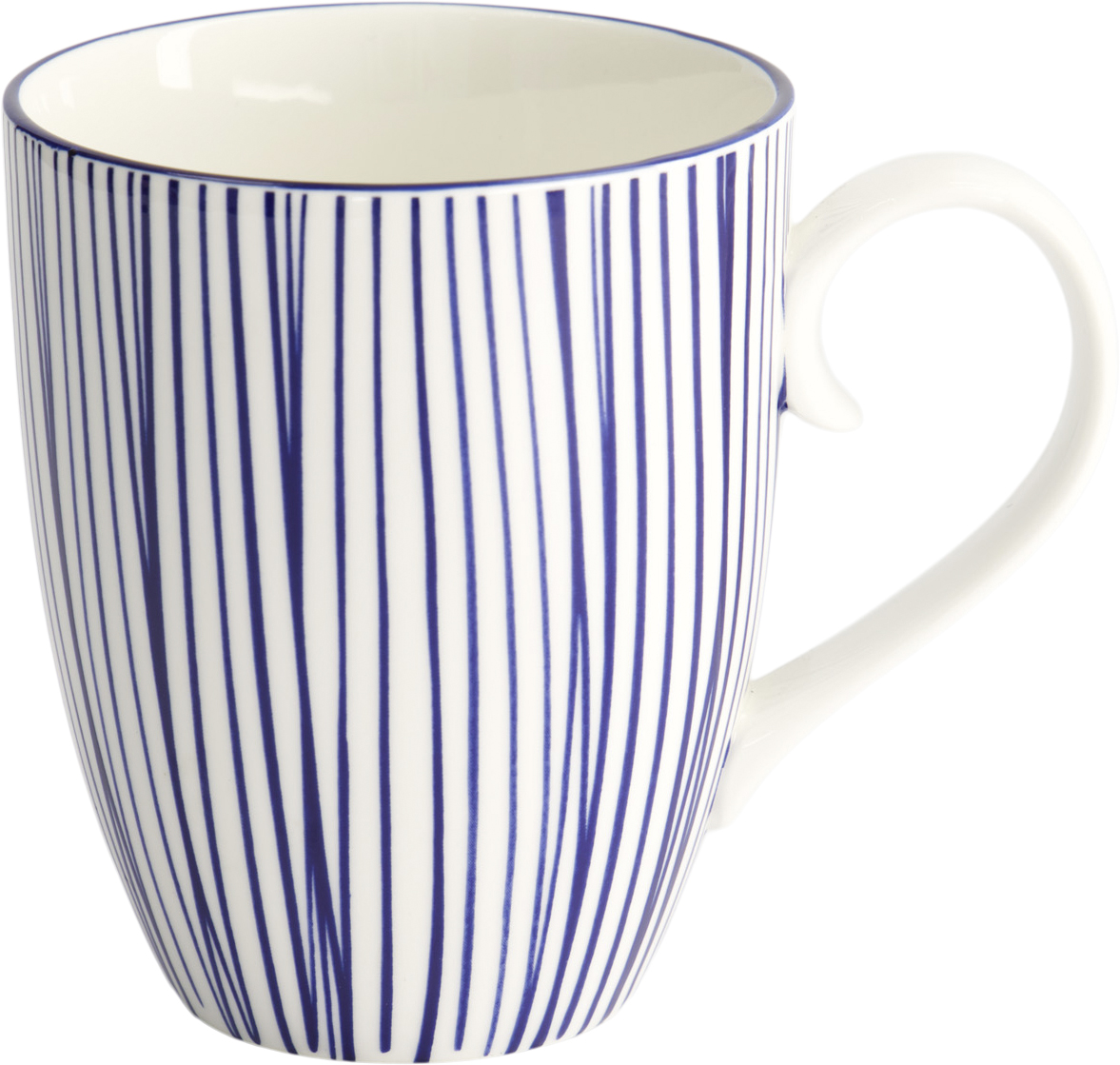 Tokyo Design Studio Nippon Blue Mug 8.5x10. 2cm 380ml Lines - 8,5x10,2 Muggar Med Öra Från Magasin