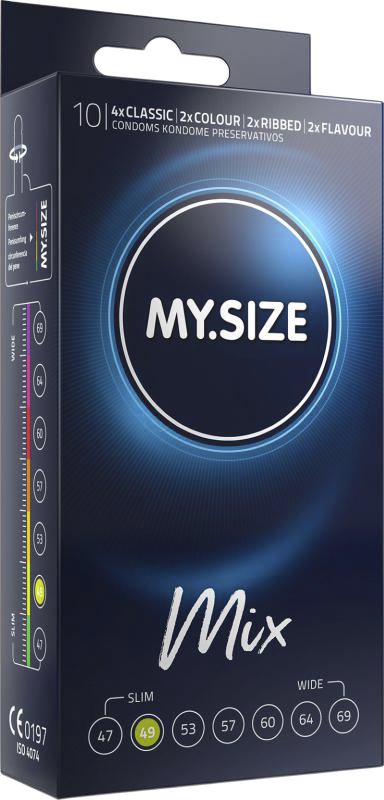 MY-SIZE MY. Size Mix 49 mm Condoms 10pcs Clear ONE - Kondomer Från Magasin
