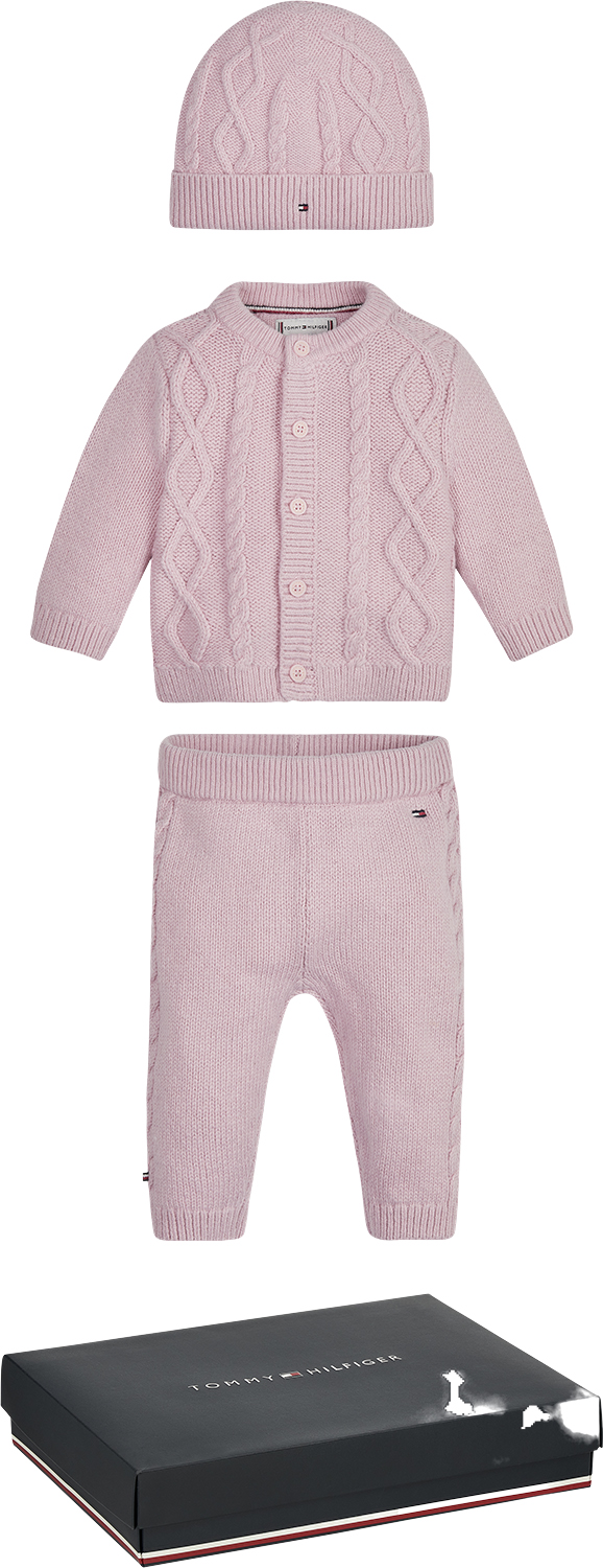 Tommy Hilfiger Baby Cable Giftpack SET Stl. 6 mdr / 68 cm fepojkar - Koftor Från Magasin