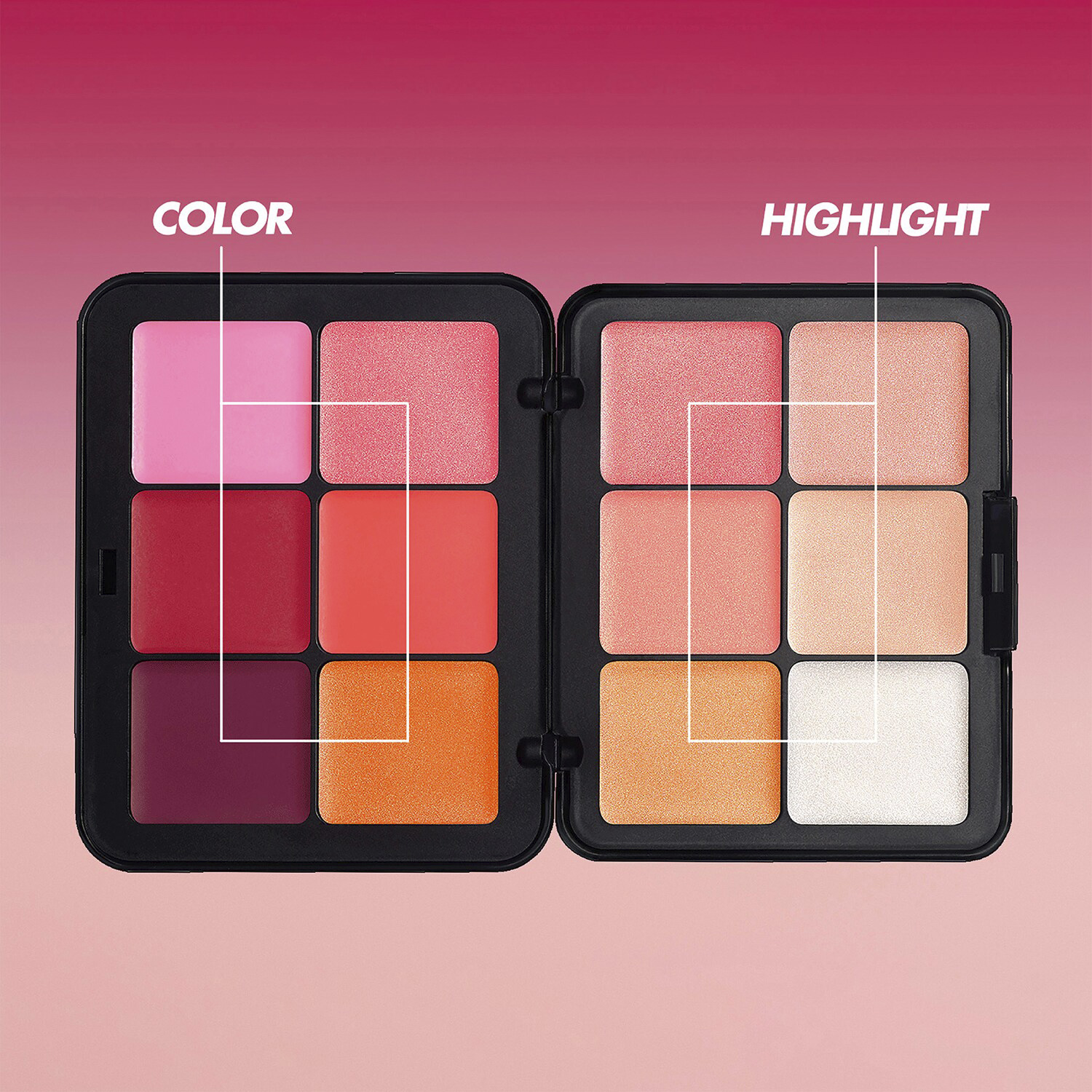 Make Up Forever HD Skin Blush & Glow Palett med Krämig Rouge och Highlighter 0008 25,2 g - Paletter Från Magasin