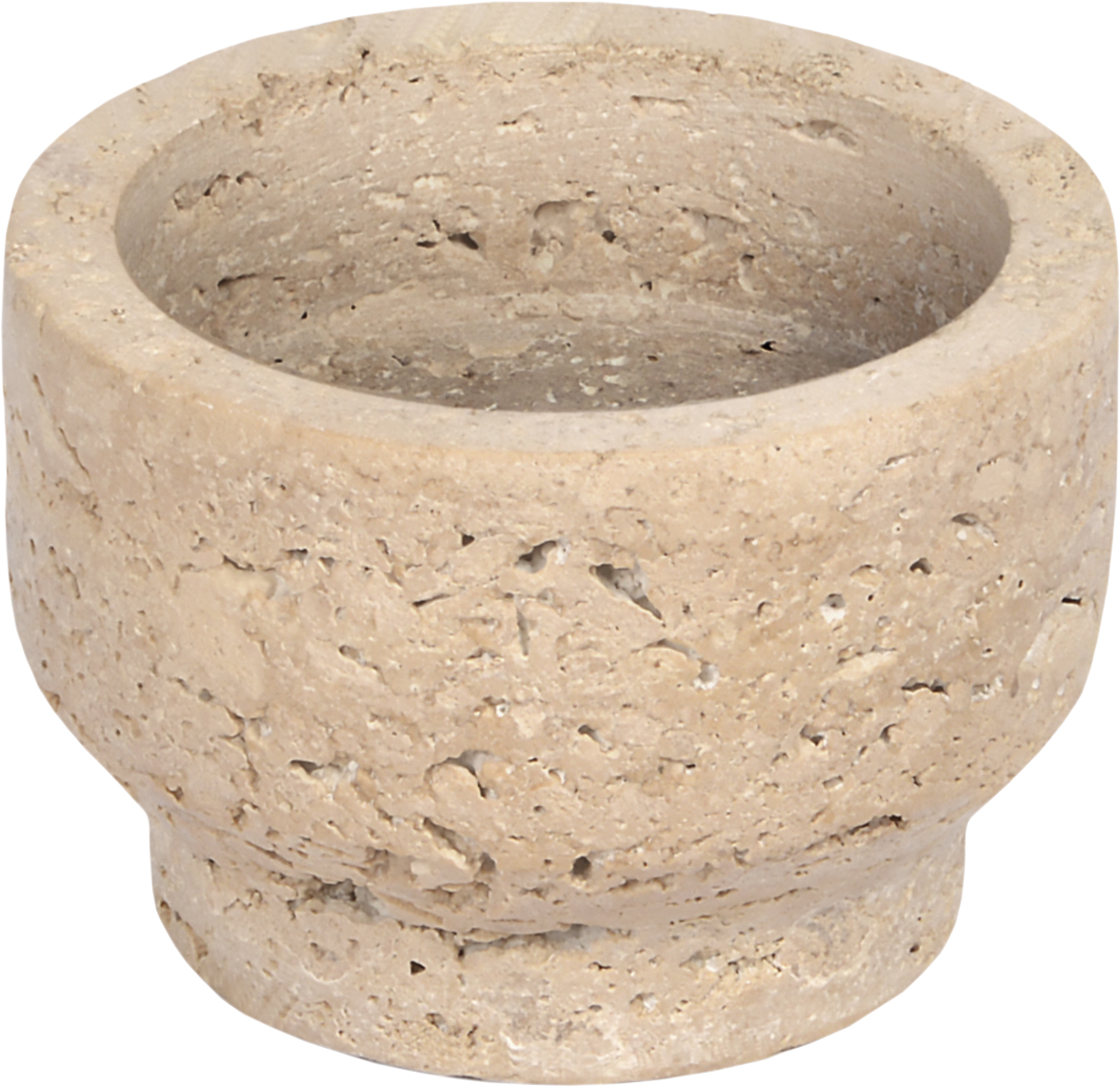 Uyuni Travertine Candleholder Pillar/tea Light, Desert Beige, 8x5 - NO_SIZE Ljusstakar För Kronljus Från Magasin