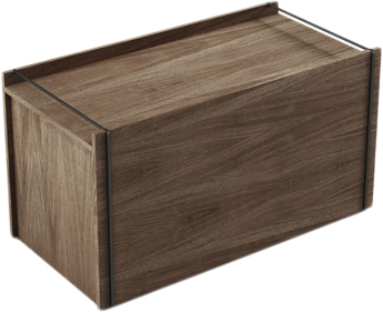 Moebe Storage box, Smoked Oak, Black MIX - H 31 x W 33 D 60 cm Förvaring Från Magasin