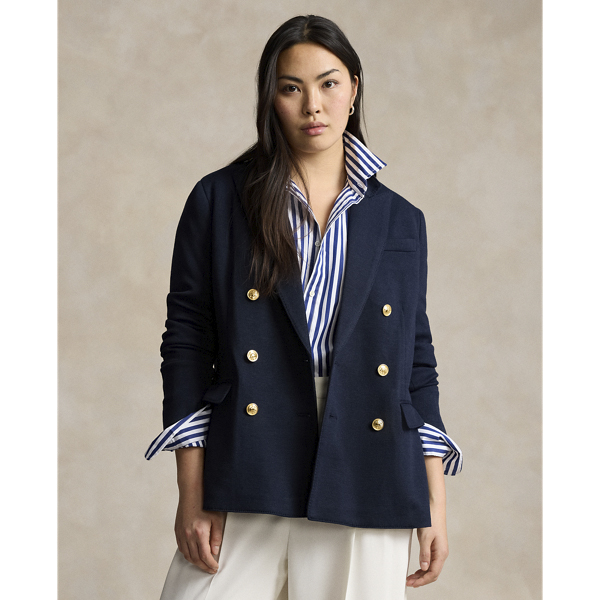 Polo Ralph Lauren Knit Doublebreasted Blazer Dam Kavajer Stl. 34 - Från Magasin