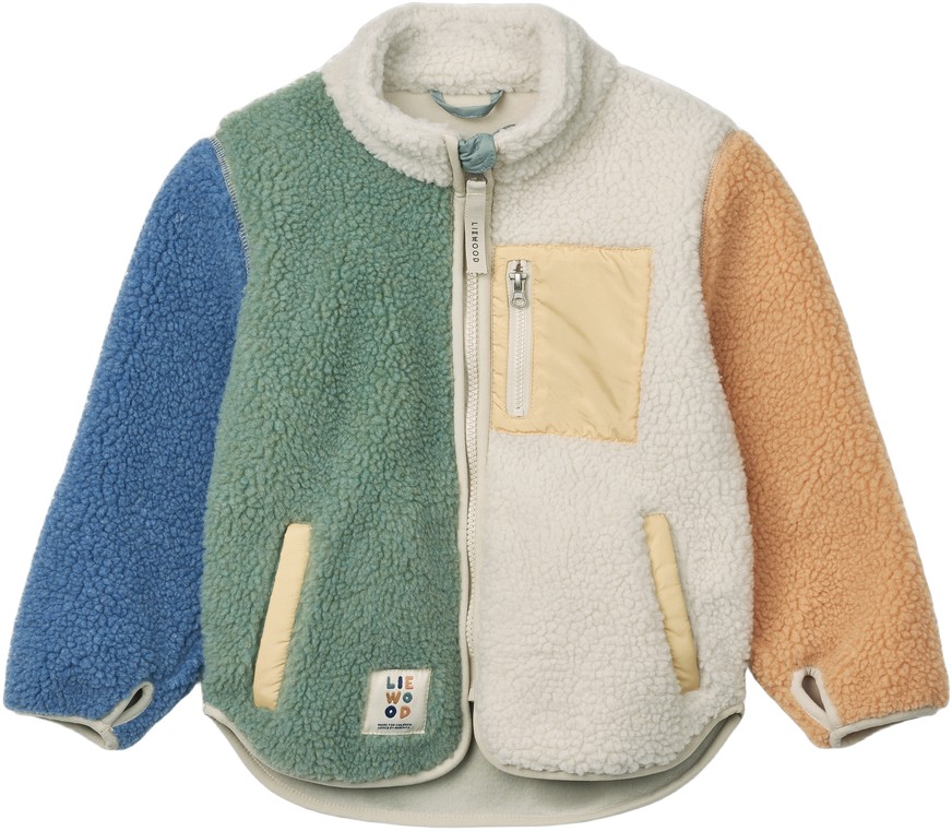 Liewood Nolan Pile Jacket Peppermint Multi Stl. 92 unisex - Fleece Från Magasin