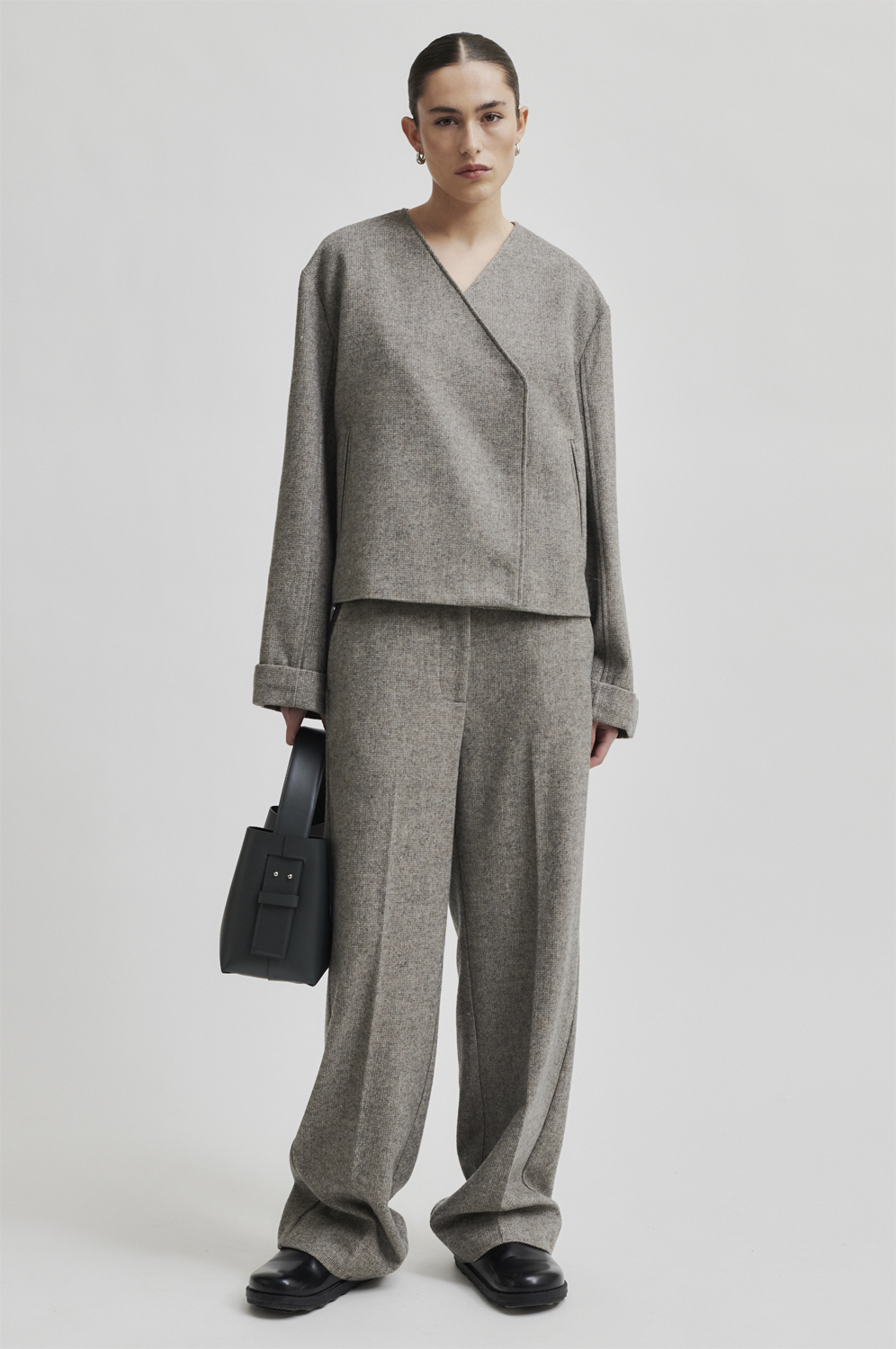 Second Female Levi Wool Trousers Dam Breda Byxor Stl. L - Från Magasin