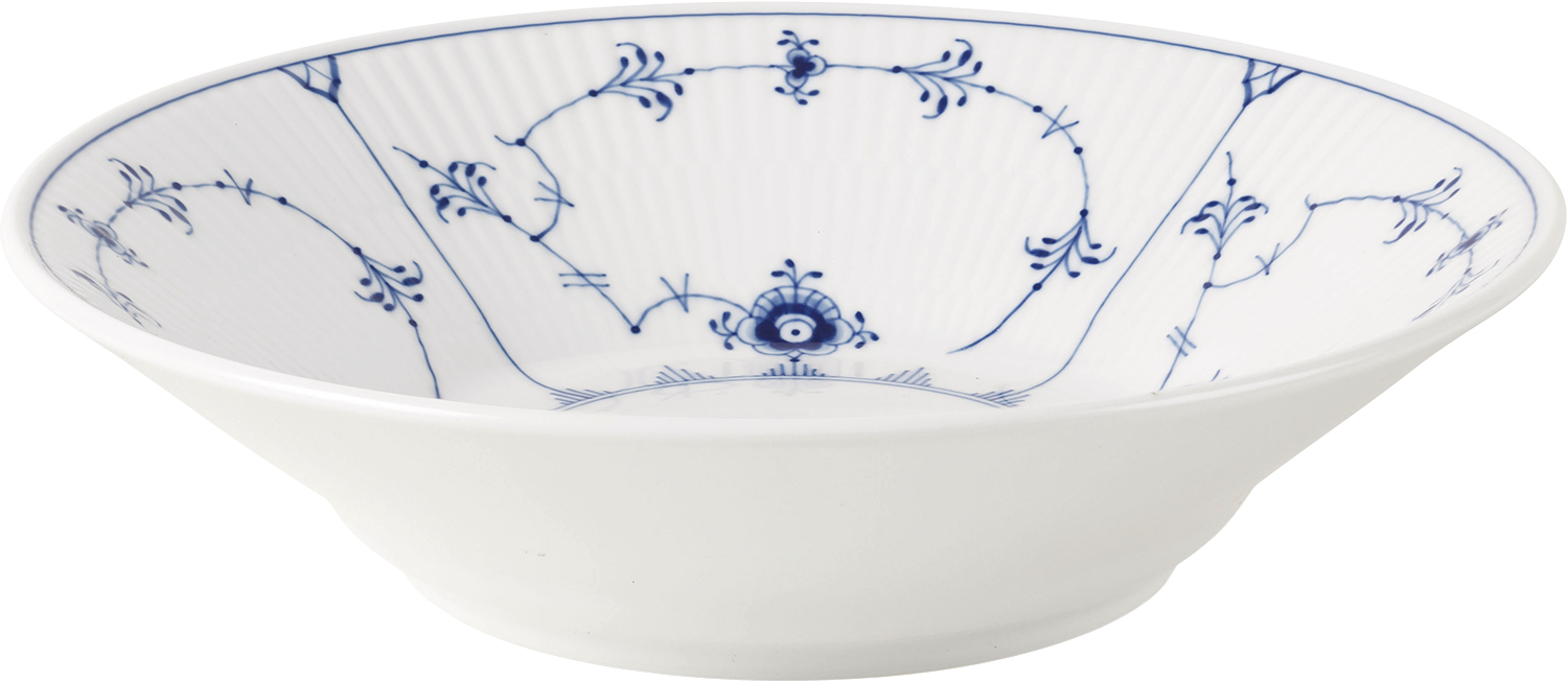 Royal Copenhagen Musselmalet Riflet Tallerken Dyb, 21 cm - Djupa Tallrikar Från Magasin