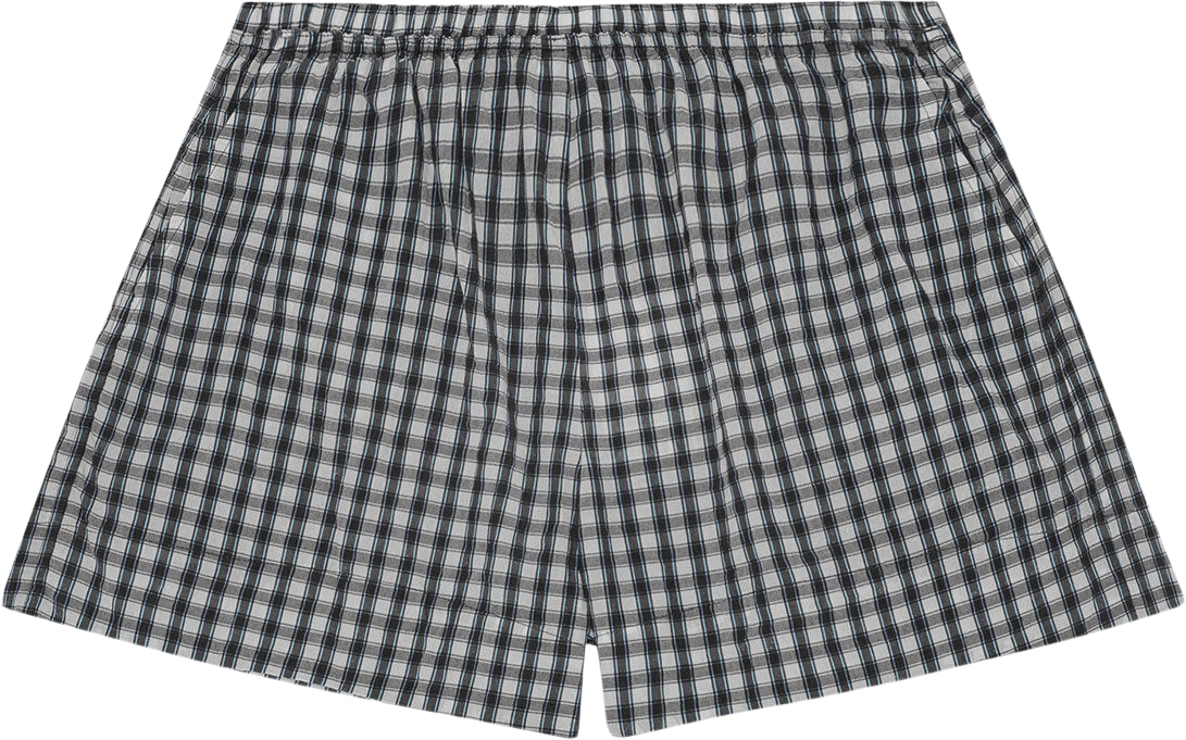 Ganni Seersucker Check Elasticated Shorts Dam Casual Stl. 40 - Från Magasin
