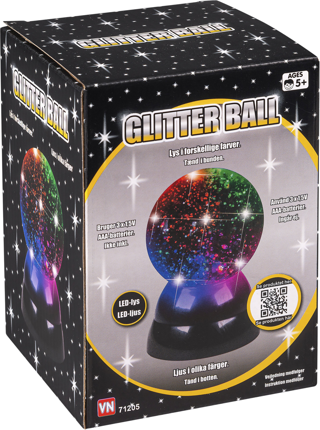 Lamper og disco lys Glitter Ball 9 5c T/batt - Olika Leksaker Från Magasin