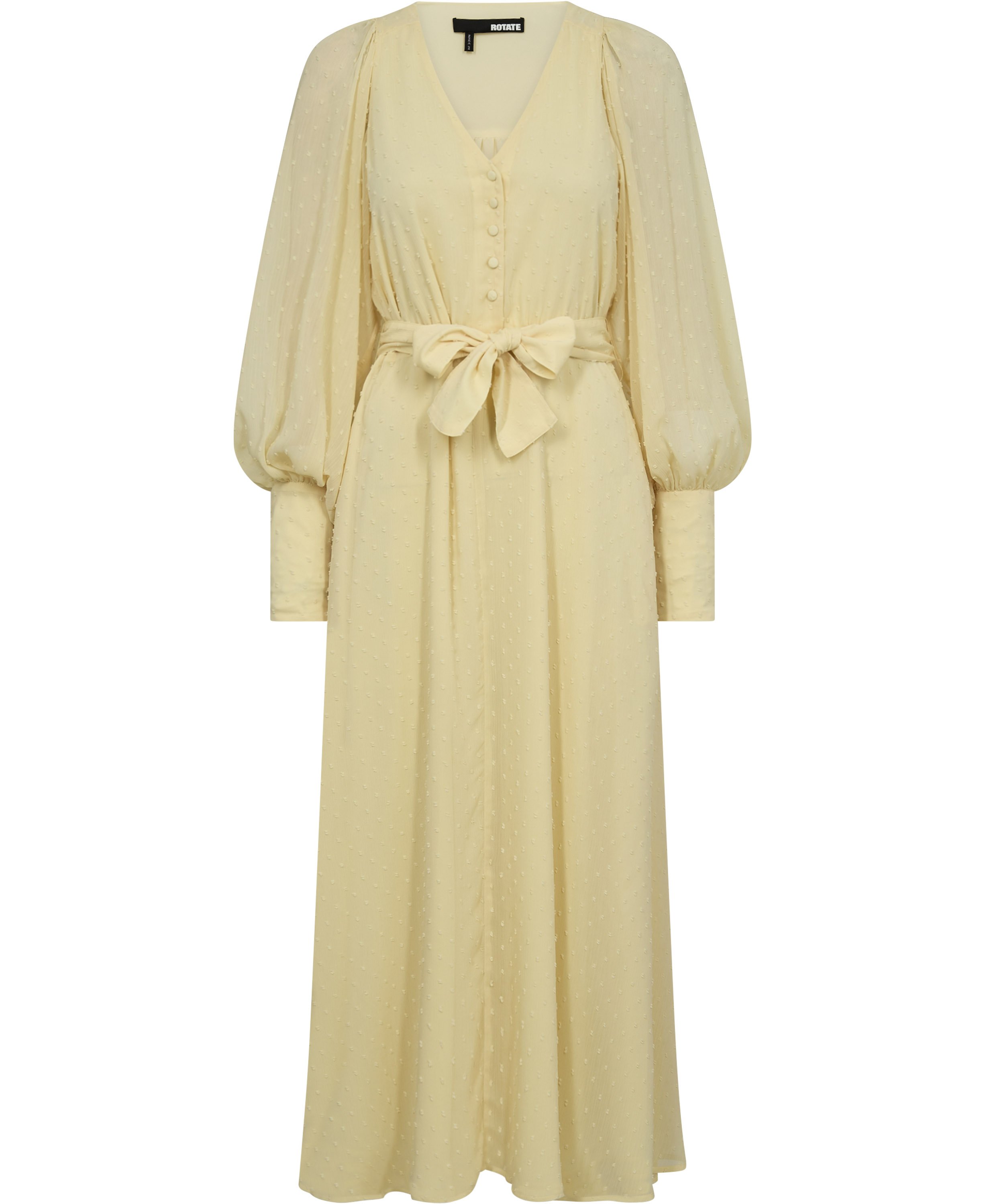 ROTATE Birger Christensen Medi Dress With Belt Dam Midiklänningar Stl. 34 - Från Magasin
