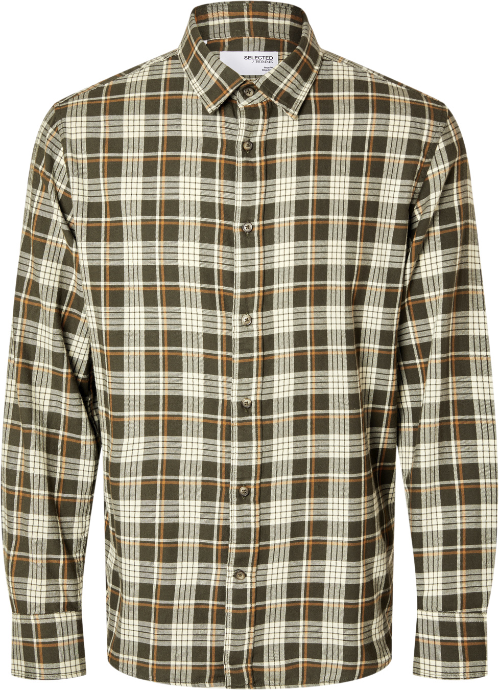 Selected Homme Slhregowen Flannel MIX Check Shirt Herr Långärmade Skjortor Stl. S - Från Magasin