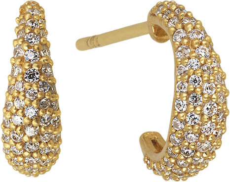 ByBiehl Ocean Flow Hoop Sparkle Small Dam Creoler Stl. One size - Från Magasin