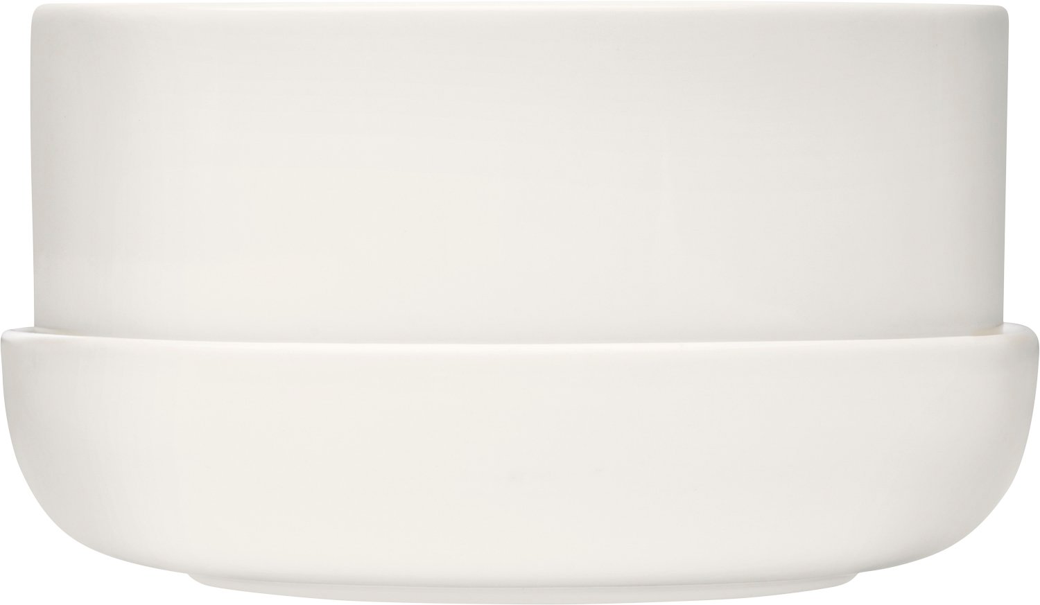 Iittala Nappula Urtepotte m. Underskål Hvid 24x13cm - 24x13 cm Blomkrukor Från Magasin