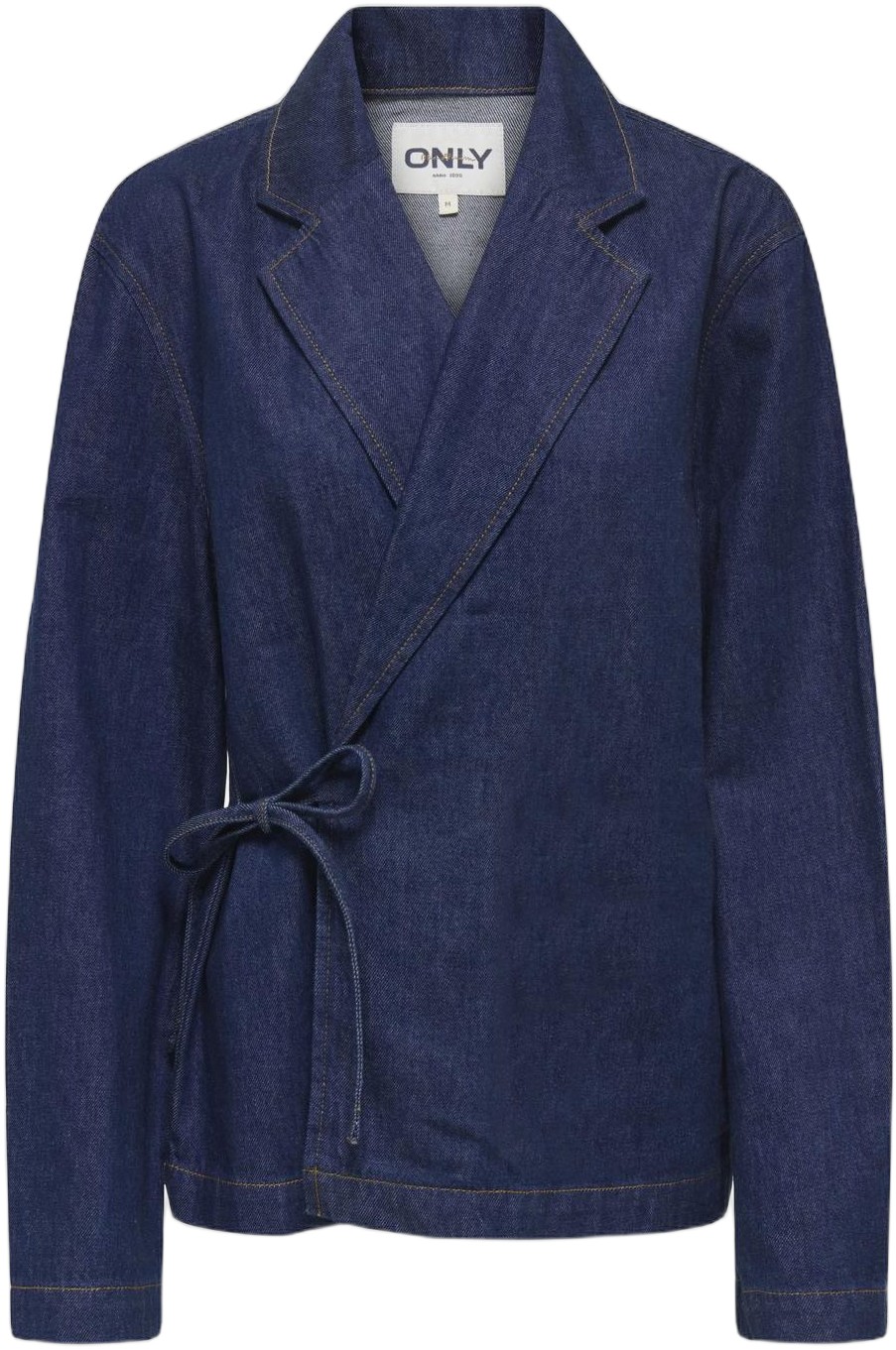 ONLY Onlellis L/S OVS DNM BOW TIE Jacket Dam Jeansjackor Stl. XL - Från Magasin
