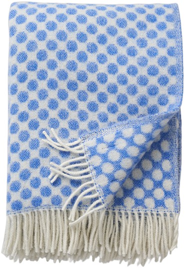 Klippan Dots Blue - 130x200 Plädar Från Magasin