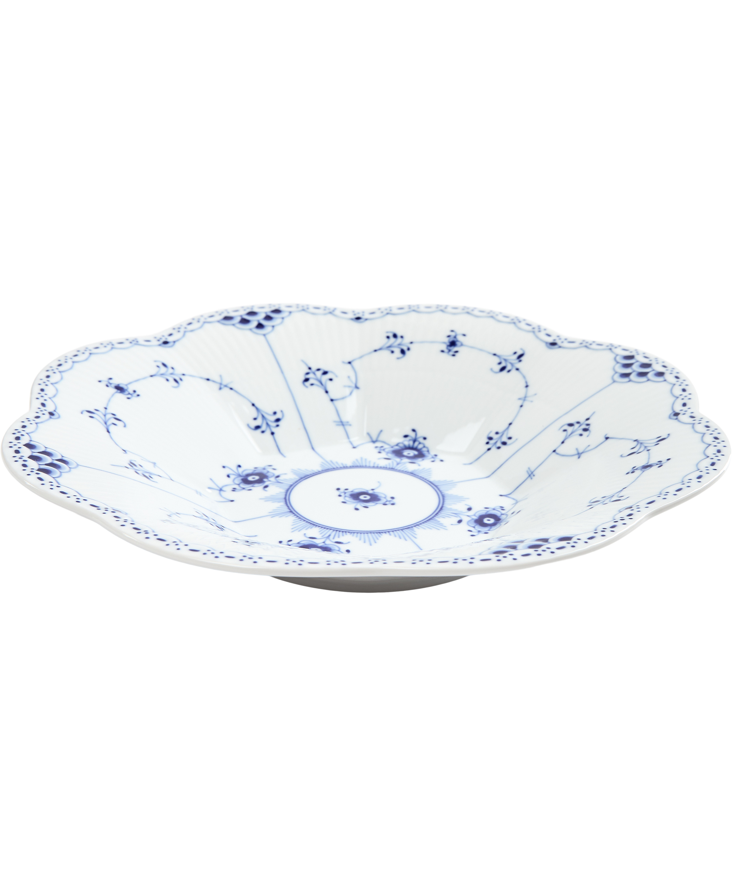 Royal Copenhagen Musselmalet Halvblonde Kantet Skål 25,5 cm - Serveringsskålar Från Magasin