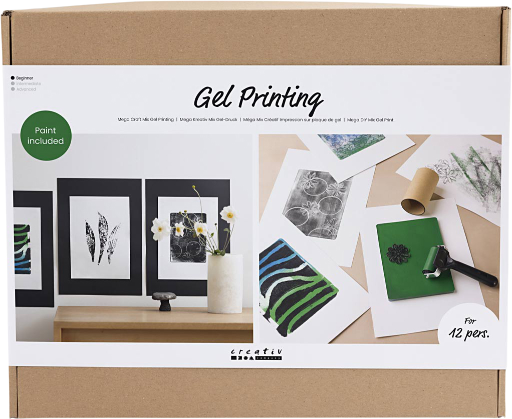 Creativ Company Mega DIY Mix Gel Print, Farvede Prints - Kit Från Magasin