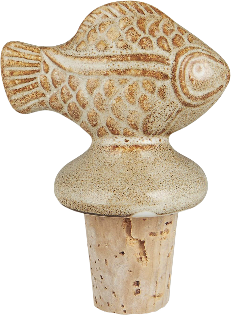 Ib Laursen Flaskeprop M/fisk - L:5 B:3,5 H:7 cm Korkar Från Magasin
