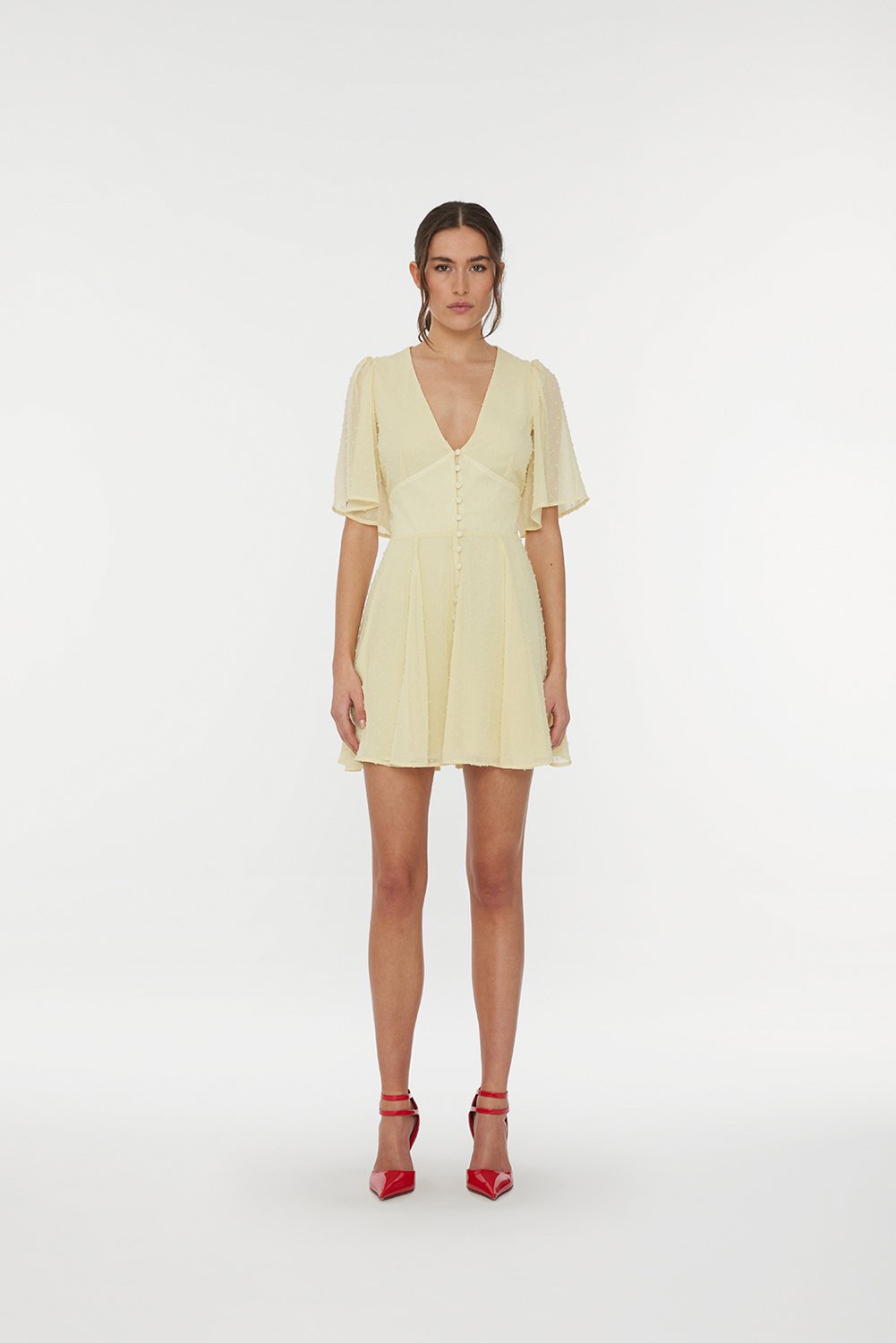ROTATE Birger Christensen Mini Vneck Dress Dam Korta Klänningar Stl. 38 - Från Magasin