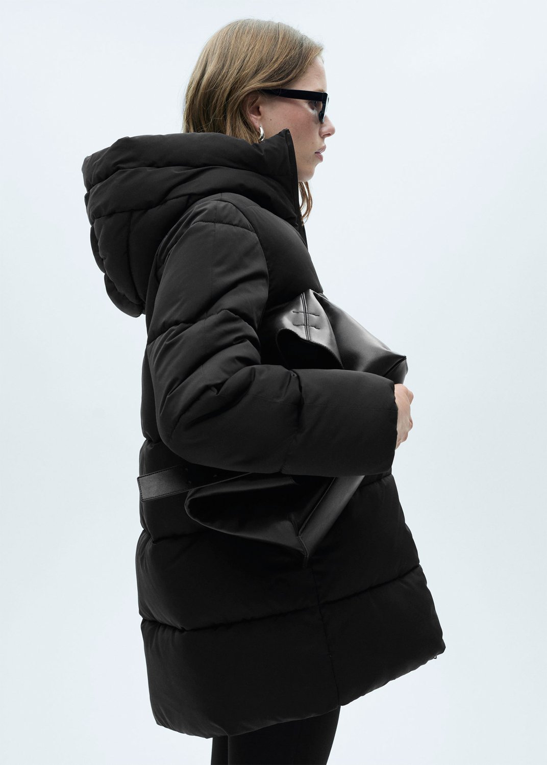 MANGO Hood Quilted Coat Dam Vinterjackor Stl. XXS - Från Magasin