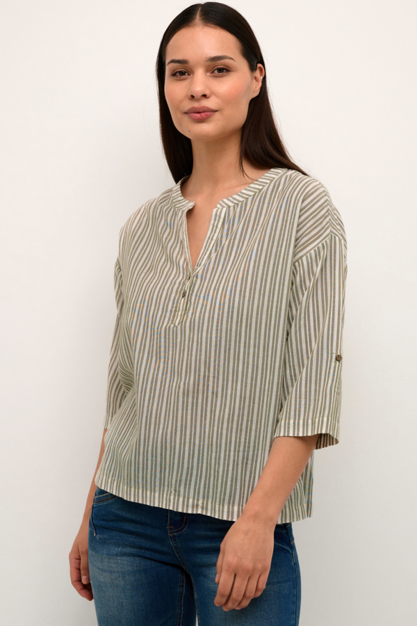 Cream Cranja Blouse Dam Kortärmade Blusar Stl. 36 - Från Magasin