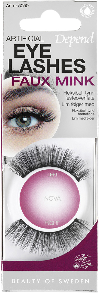 Depend PE Eyelashes Nova No/dk Sort NO_SIZE - Lösögonfransar Från Magasin
