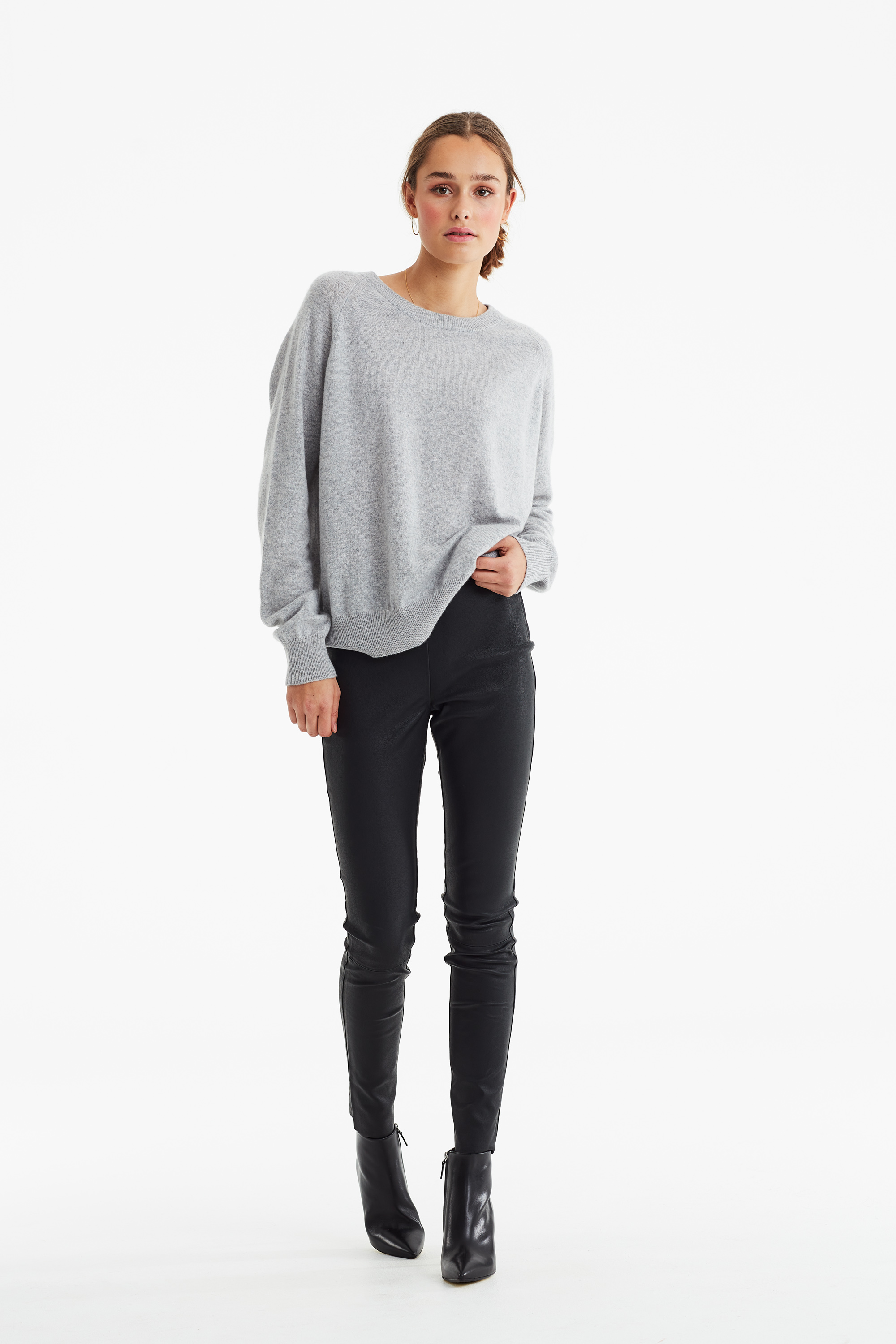 Magasin Evy 4 100% Leather Dam Skinnbyxor Stl. XS