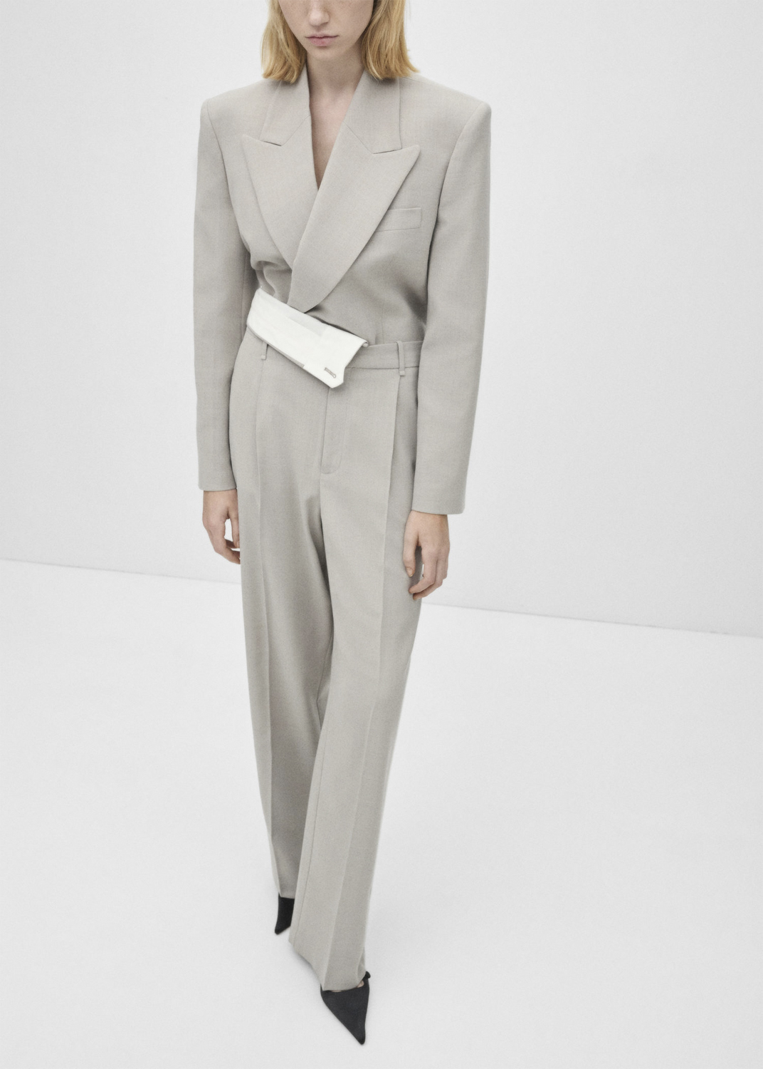 MANGO Straight Suit Trousers Dam Raka Byxor Stl. 36 - Från Magasin