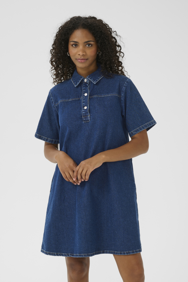 Kaffe Kasandra Denim Dress Dam Korta Klänningar Stl. 34 - Från Magasin