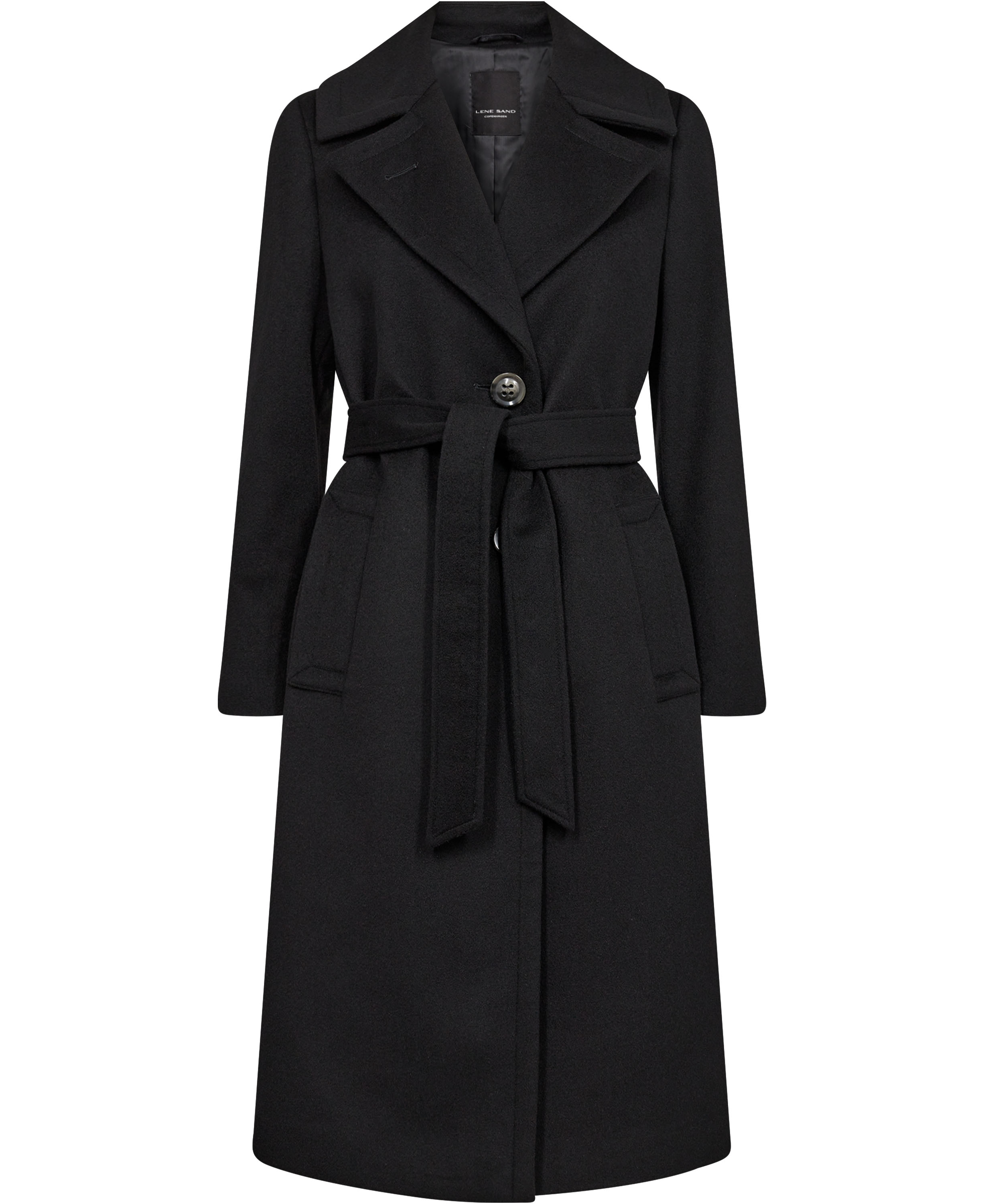 Sand Cashmere Coat W Clareta Belt Midi Dam Vinterjackor Stl. 38 - Från Magasin
