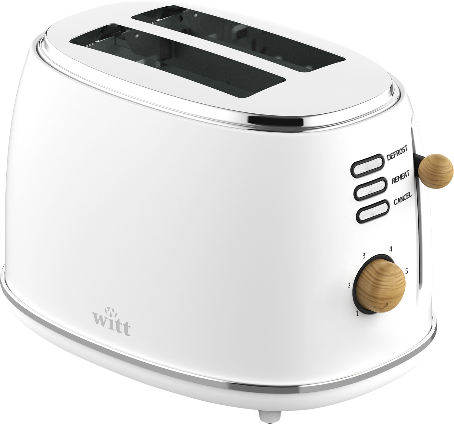 Witt Premium 2slice Toaster Wood White - NO_SIZE Brödrostar & Brödburkar Från Magasin