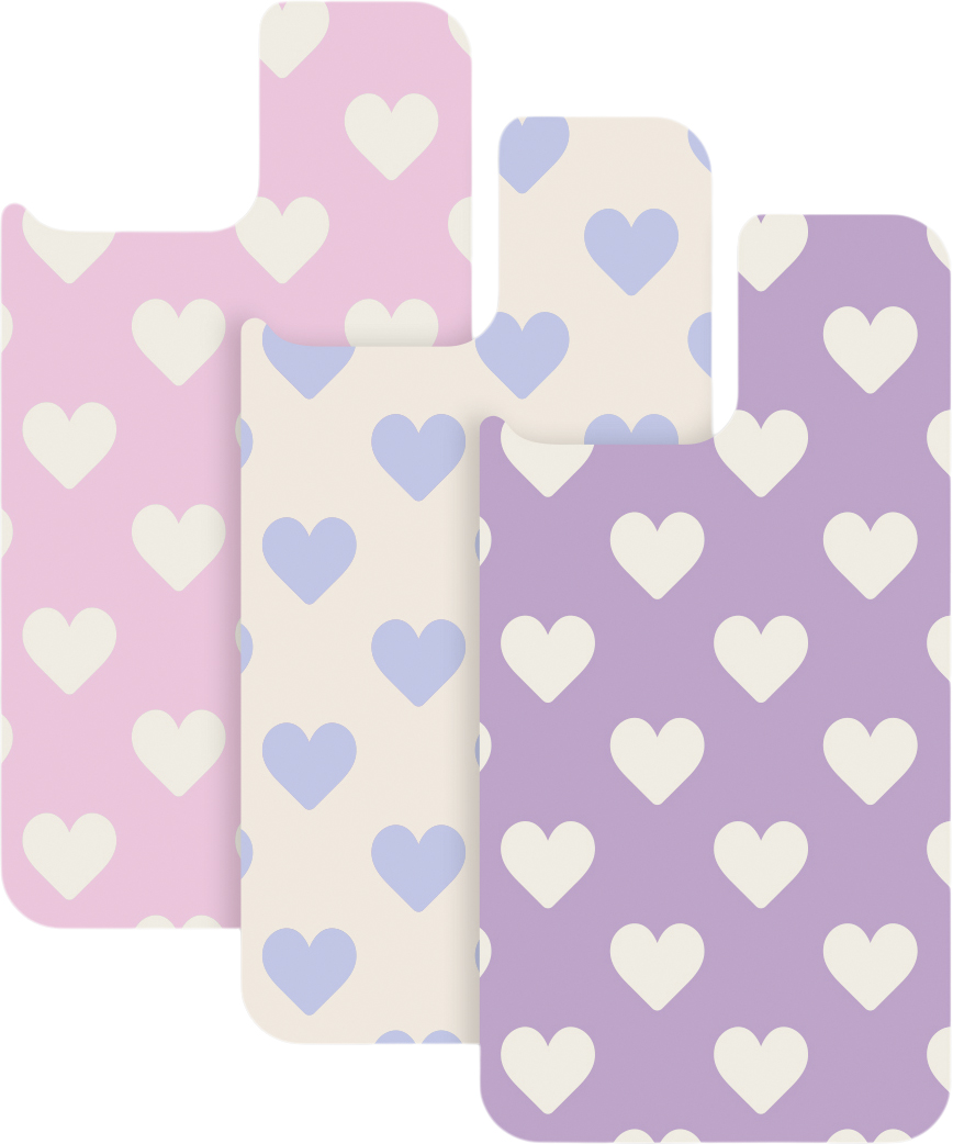 HoldIt Print Pack Iphone 12/12pro Heart Dam Mobiltillbehör Stl. 76x13x140 mm - Från Magasin