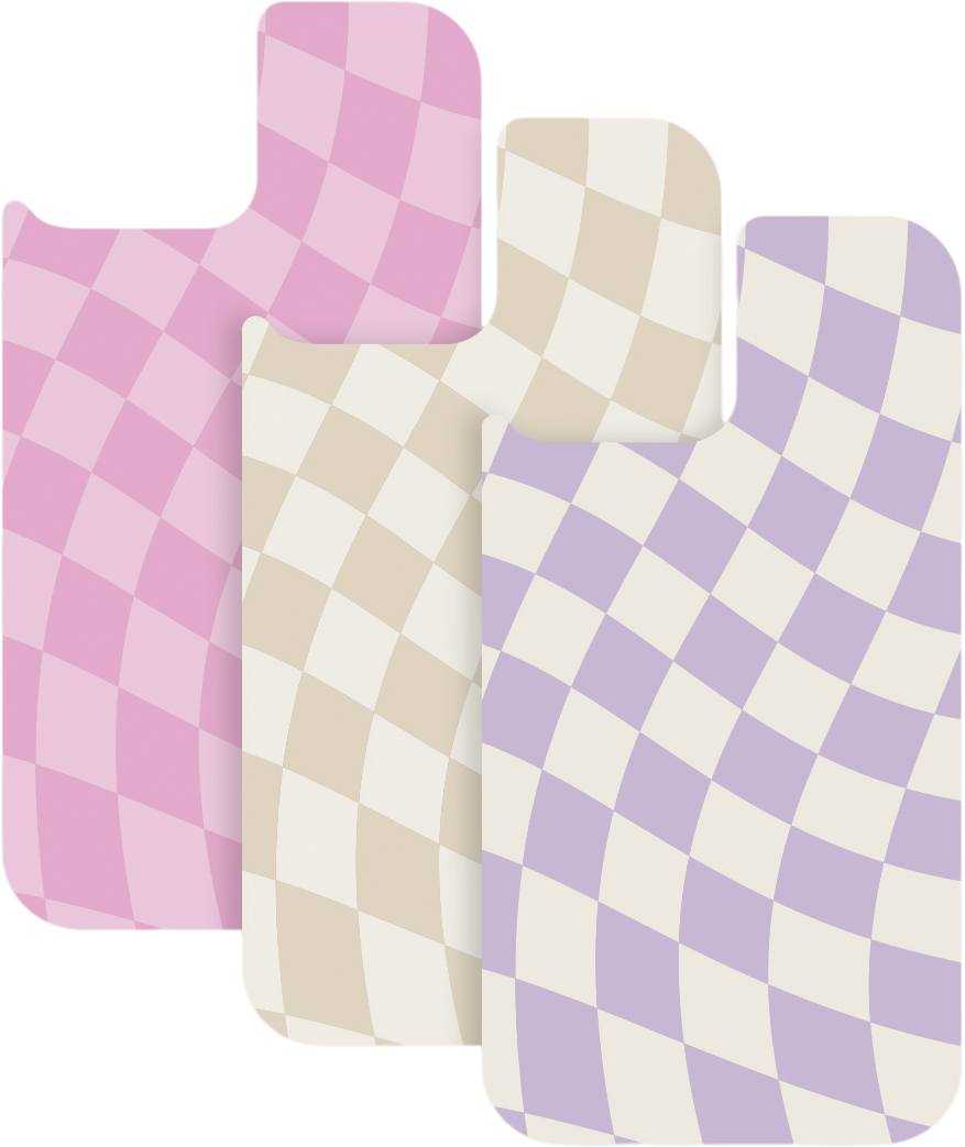 HoldIt Print Pack Iphone 12/12pro Checkered Dam Mobiltillbehör Stl. 76x13x140 mm - Från Magasin