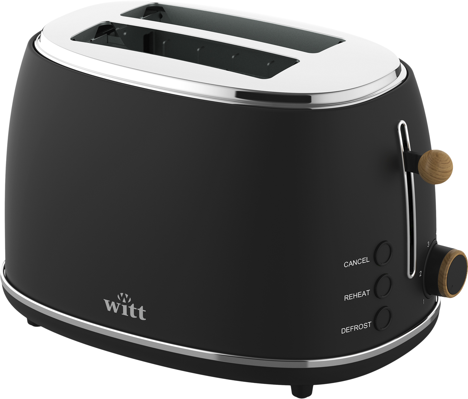 Witt Premium 2slice Toaster Wood Black - NO_SIZE Brödrostar & Brödburkar Från Magasin