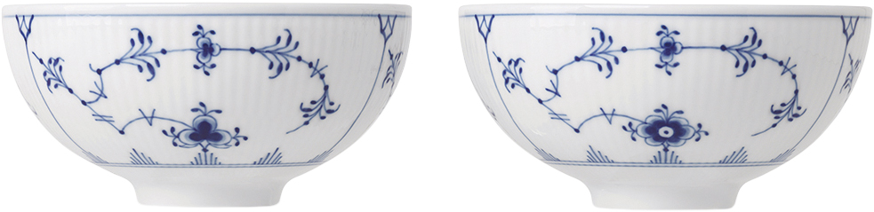Royal Copenhagen Musselmalet Riflet Skål 2pak 30 CL - NO_SIZE Serveringsskålar Från Magasin