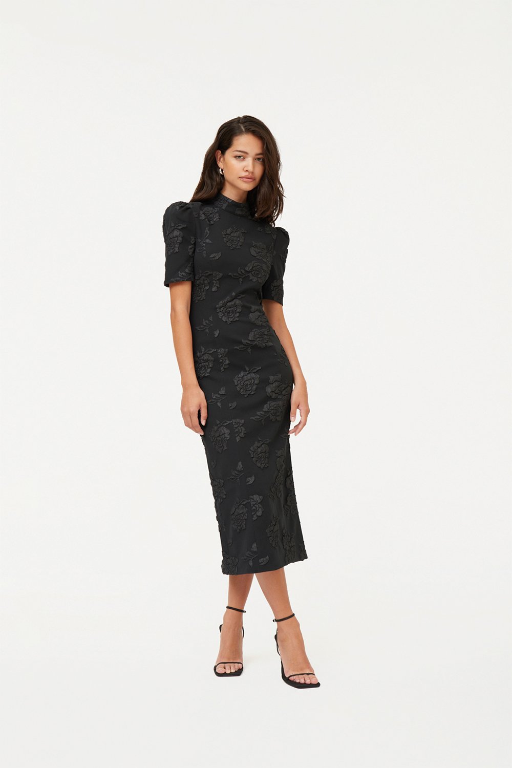 ROTATE Birger Christensen Jacquard Midi Dress Dam Midiklänningar Stl. 34 - Från Magasin