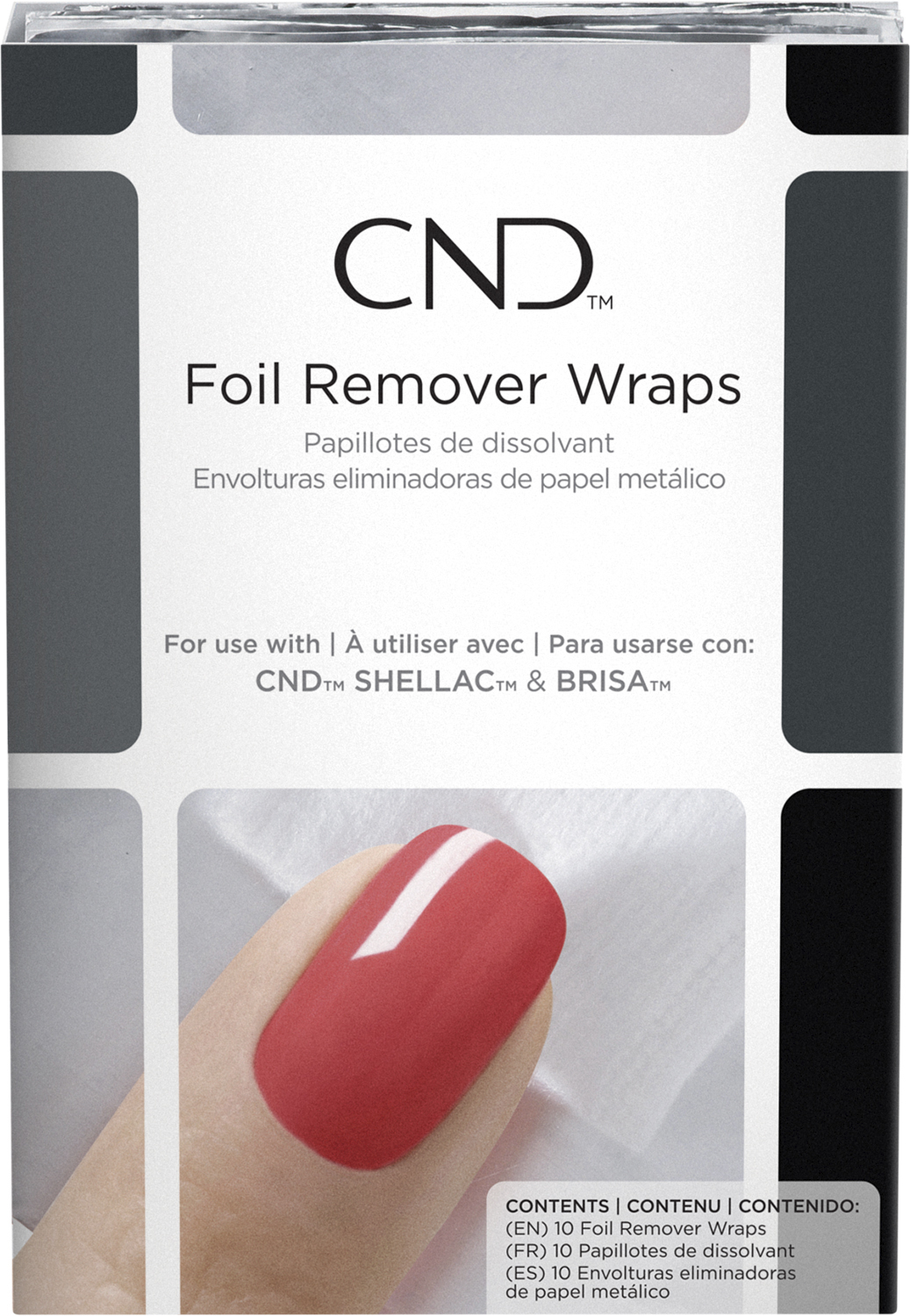 CND Remover Wraps Foil, NEW No Color 10 stk. - Nagellack-borttagning Från Magasin