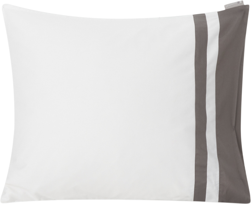 Lexington Hotel Sateen White/charcoal Contrast Pillowcase - 60x63 Kuddöverdrag Från Magasin