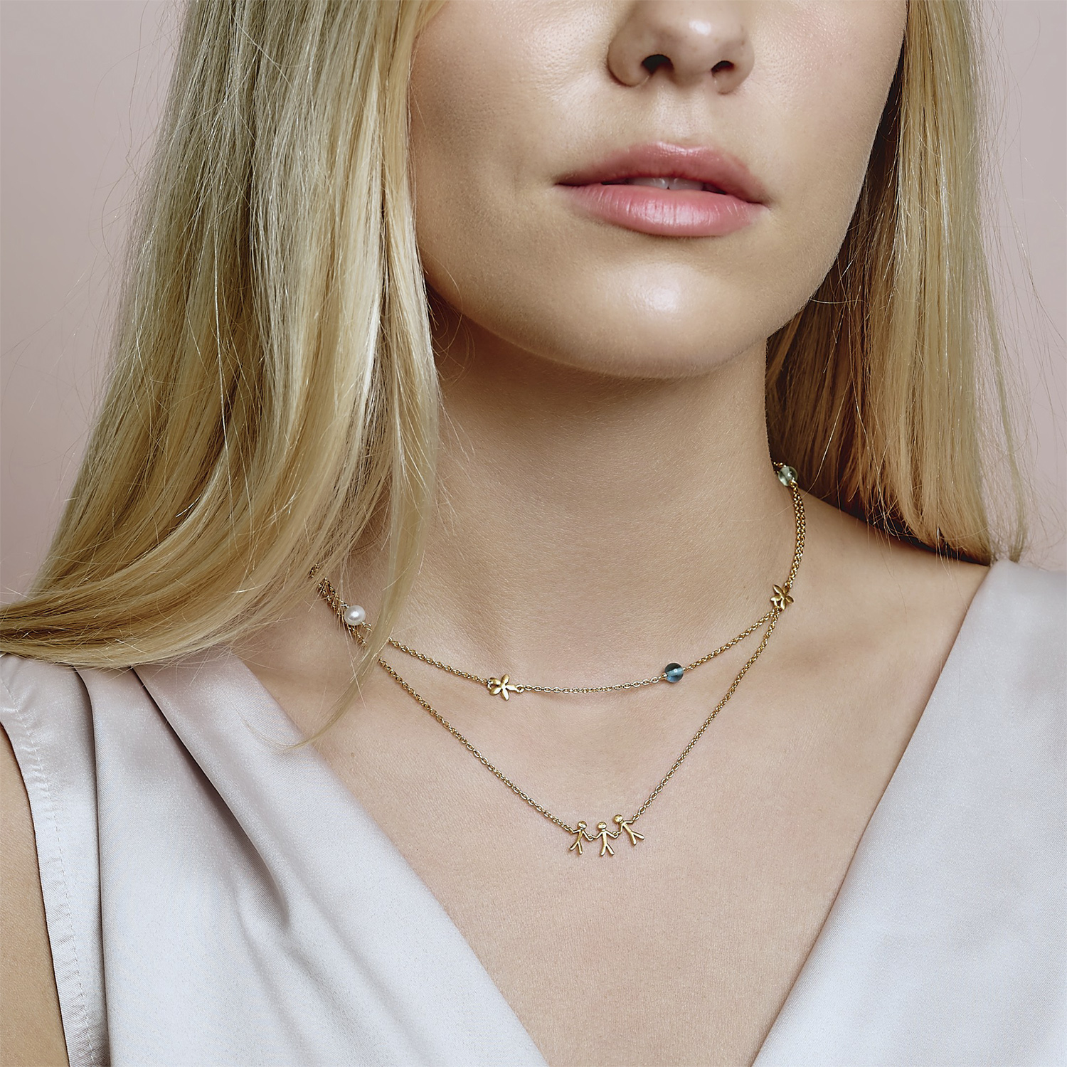 ByBiehl Together Family 3 Necklace Dam Halsband Med Hänge Stl. NO_SIZE - Från Magasin