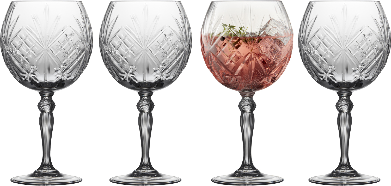 Lyngby Glas Gin & Tonic Melodia 65 cl 4 st - L:20.8cm B:11cm H:20.8cm Dricksglas Från Magasin